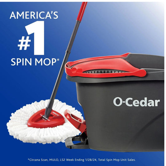 O-Cedar EasyWring Microfiber Spin Mop, Bucket Floor Cleaning System