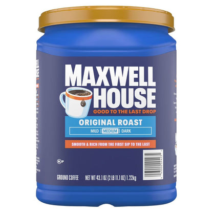 Maxwell House, House Blend, Medium Roast, Ground Coffee, 43.1 oz Canister