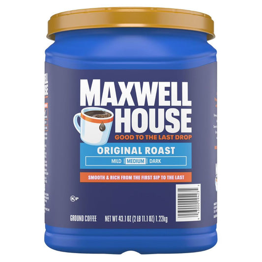 Maxwell House, House Blend, Medium Roast, Ground Coffee, 43.1 oz Canister