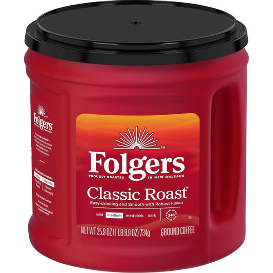 Folgers Classic, Medium Roast, Ground Coffee, 25.9 oz