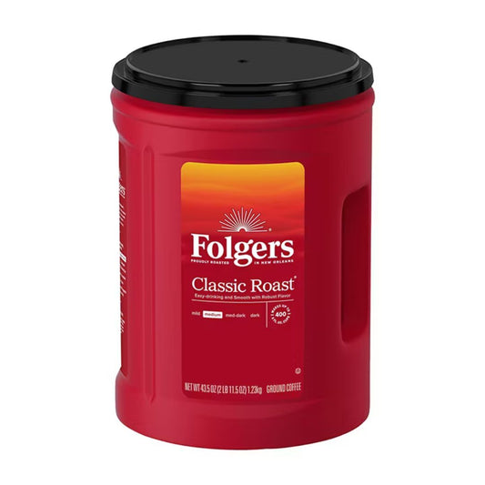 Folgers Classic, Medium Roast, Ground Coffee, 43.5 oz