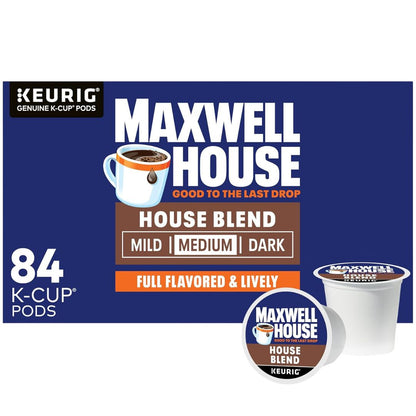 Maxwell House Coffee, House Blend, Medium Roast, 84 K-Cup Pods
