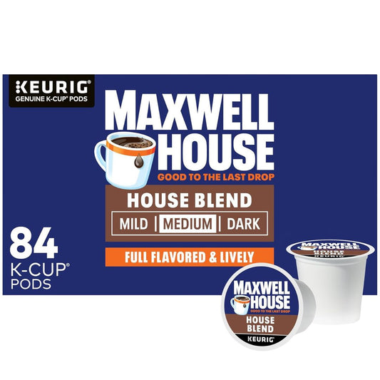 Maxwell House Coffee, House Blend, Medium Roast, 84 K-Cup Pods