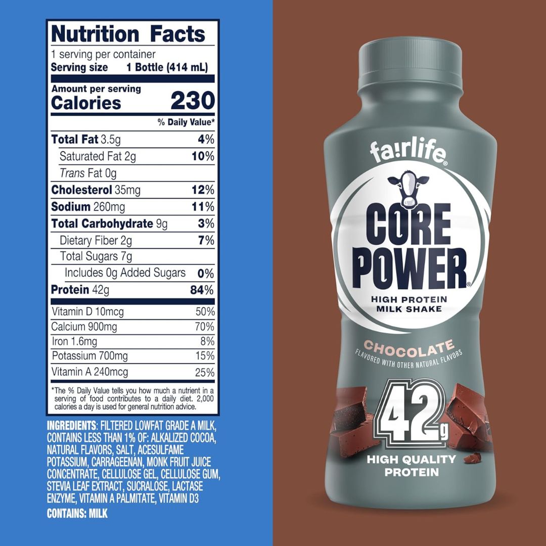 Core Power High Protein Shake, Chocolate, 42g, 12 Pack