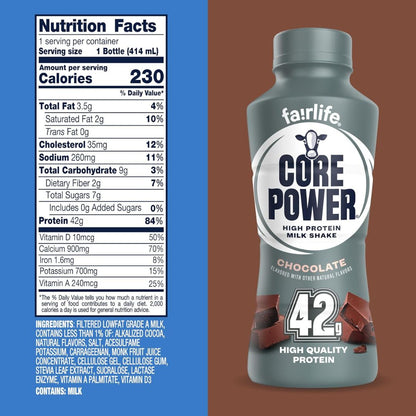 Core Power High Protein Shake, Chocolate, 42g, 12 Pack