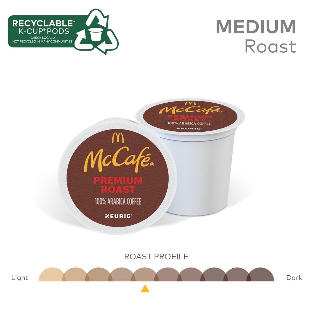 McCafe Premium Roast Coffee, Medium Roast, 96 K-Cup Pods