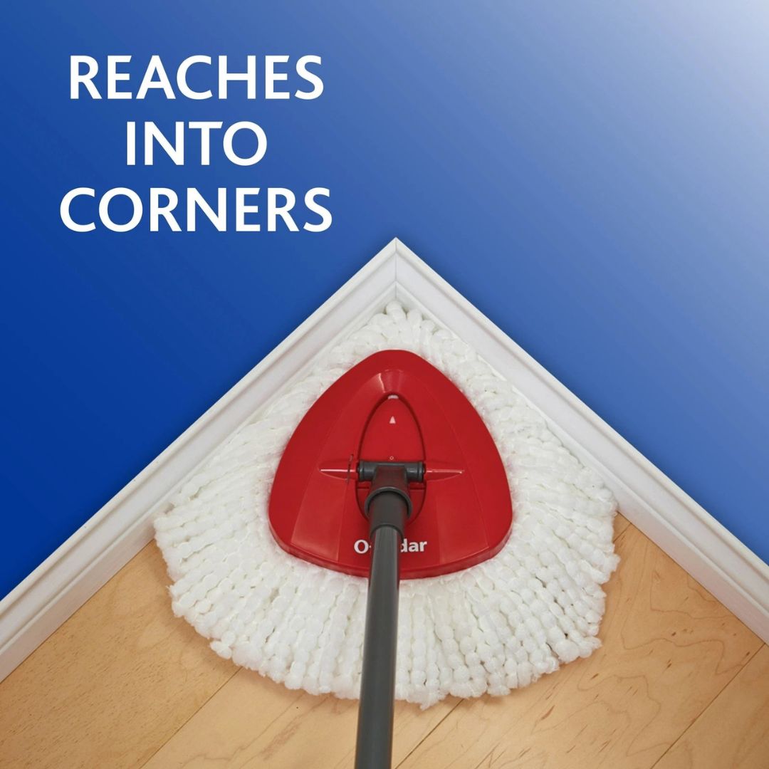 O-Cedar EasyWring Microfiber Spin Mop, Bucket Floor Cleaning System