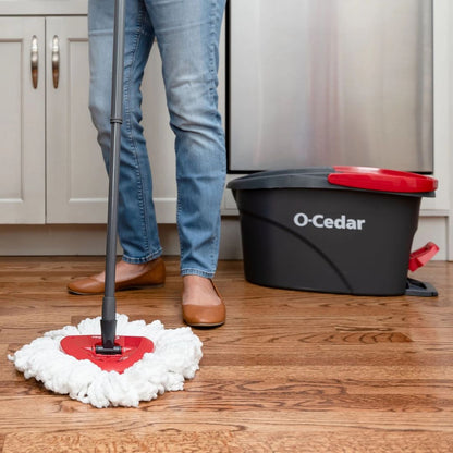 O-Cedar EasyWring Microfiber Spin Mop, Bucket Floor Cleaning System